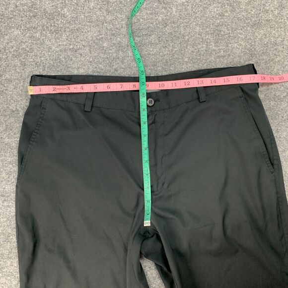 Nike Golf Pant Mens 34 Black Flat Front Dri Fit Stretch Tech Performance Chino - Picture 6 of 15
